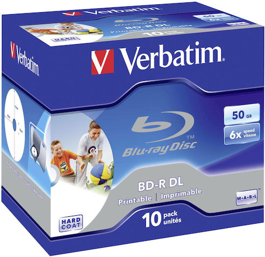 Verbatim Εγγράψιμα BD-R 6x Printable 50GB 10τμχ