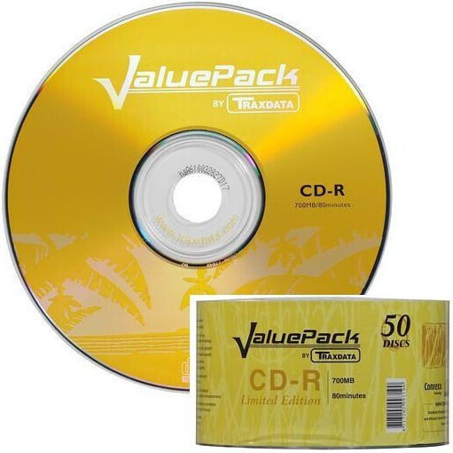 Traxdata Εγγράψιμα CD-R 52x 700MB 50τμχ