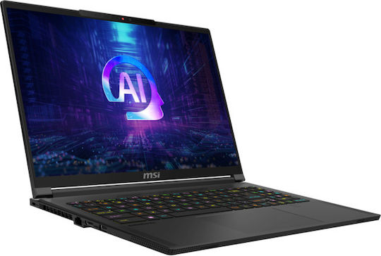 MSI Stealth A16 AI+ A3XVFG 16" OLED QHD+ 240Hz (Ryzen AI 300 Series-9 ХX 370/32GB/1TB SSD/GeForce RTX 4060/W11 Home) (Международна английска клавиатура)