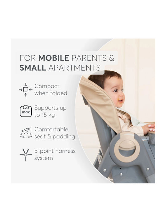 Kikka Boo Comfy+ Αναδιπλούμενο Καρεκλάκι Φαγητού με Ρυθμιζόμενο Ύψος Mint