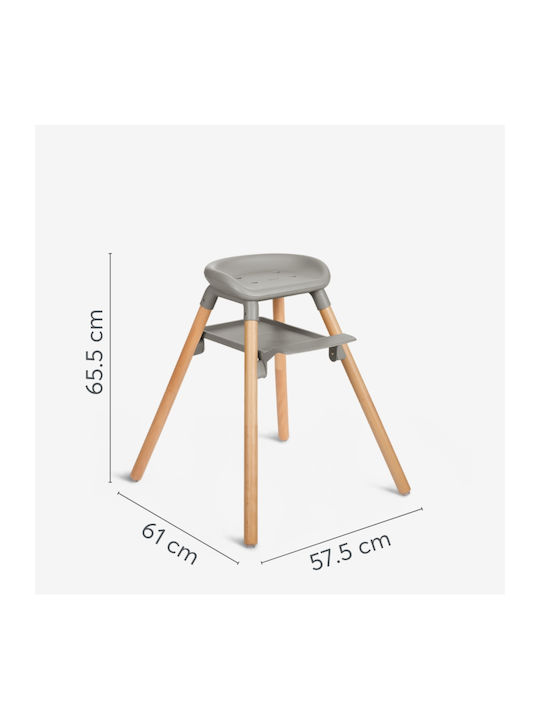 Kikka Boo Woody Baby Highchair 2 in 1 Gray