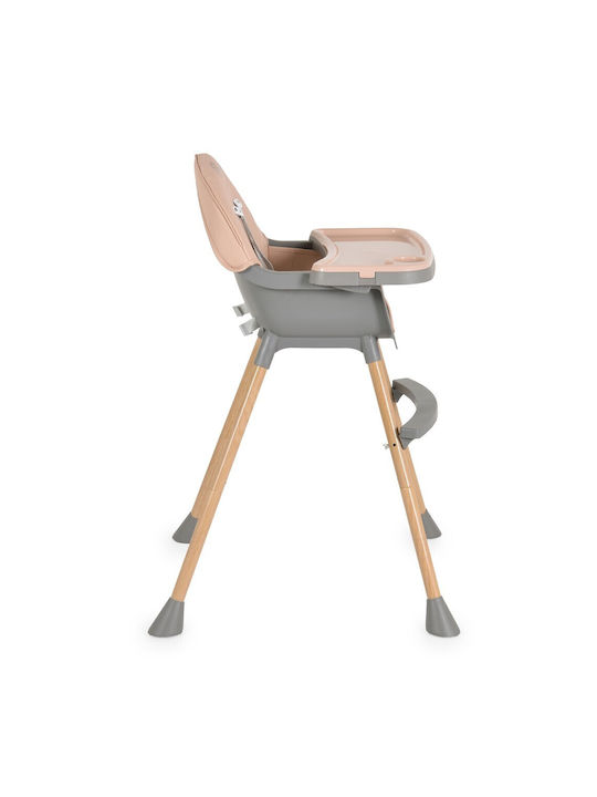 Moni Biscotti Baby Highchair 2 in 1 with Adjustable Height Pink