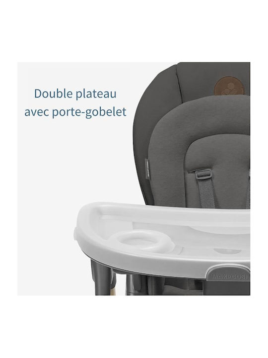 Maxi-Cosi Minla Foldable Baby Highchair With Adjustable Height Gray