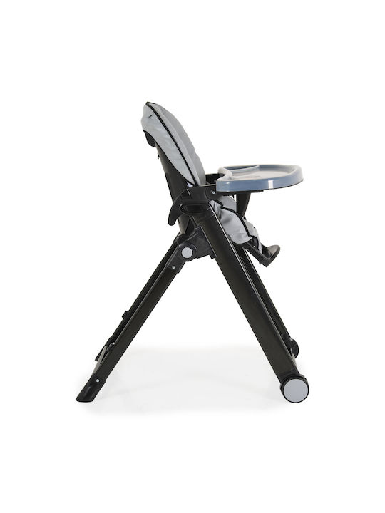 Cangaroo Neron Foldable Baby Highchair with Adjustable Height Gray
