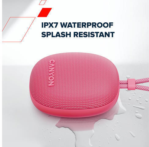 Canyon OnMove 12 Αδιάβροχο Ηχείο Bluetooth 4W με Διάρκεια Μπαταρίας έως 12 ώρες Ροζ