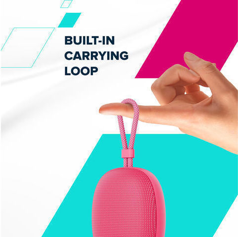 Canyon OnMove 12 Αδιάβροχο Ηχείο Bluetooth 4W με Διάρκεια Μπαταρίας έως 12 ώρες Ροζ