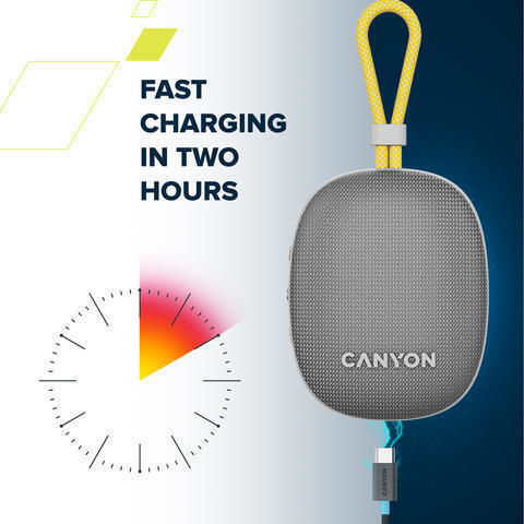 Canyon OnMove 12 Waterproof Bluetooth Speaker 4W with Battery Life up to 12 hours Gray