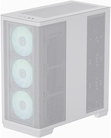 APNX C1-R v1 Gaming Midi Tower Computer Case with Side Window and RGB Lighting White
