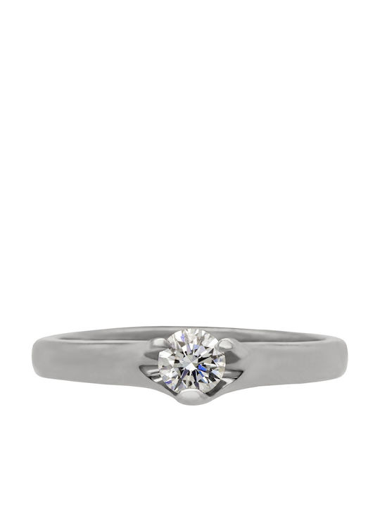 Einzelner Stein Weißgold 18k Brilliant Αδαχ05527