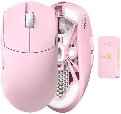 Lamzu Maya X Безжична Геймърска Мишка 30000 DPI Light Pink