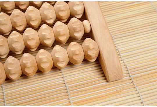Maderotherapy Wooden Foot Massage Base 7 Rollers
