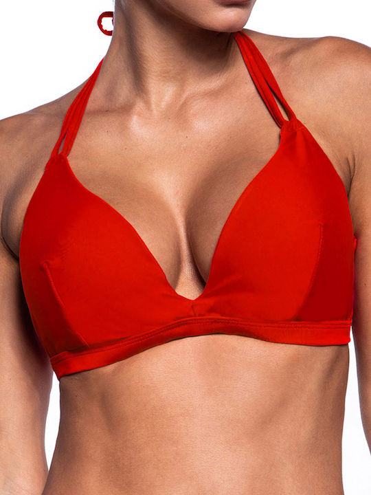 Bikini Σουτιέν D Cup με Ενίσχυση Κόκκινο