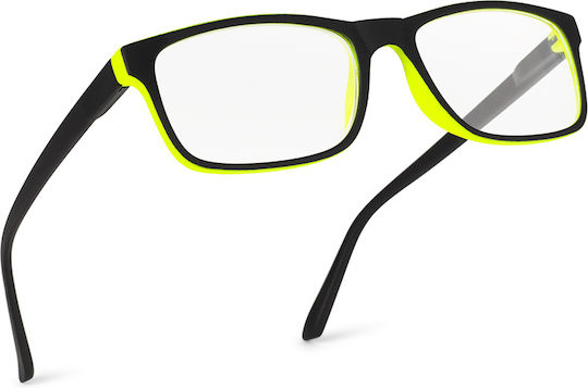 Ochelari de citit Perspectiv #t negru-galben +2.50