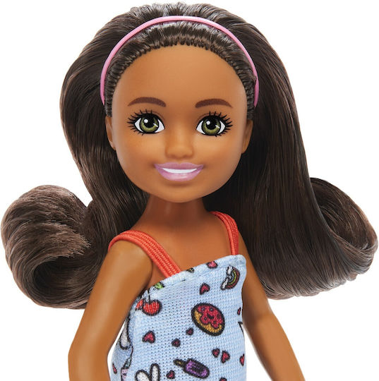 Păpușă Barbie Family Chelsea Păr Creol Sfânt Rochie Albastră
