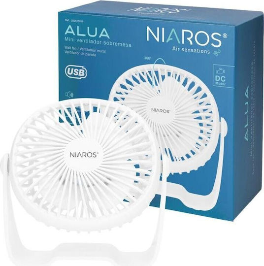 Niaros USB Ventilator 3W Weiß 300010019