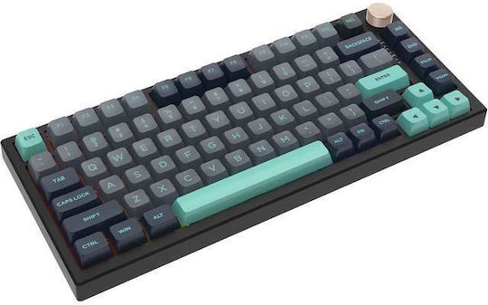 VGN N75 Gaming Mechanical Keyboard with Power Silver switches and RGB lighting (English US) Caribbean Blue