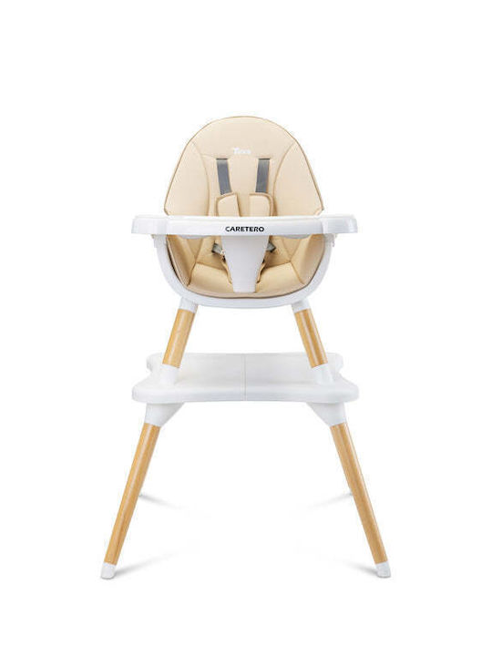 Caretero Tuva Baby Hochstuhl mit Höhenverstellbar Beige
