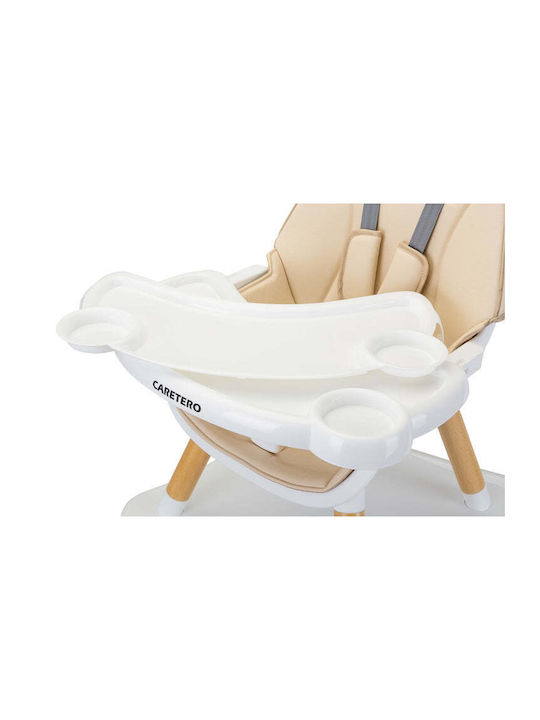 Caretero Tuva Baby Hochstuhl mit Höhenverstellbar Beige
