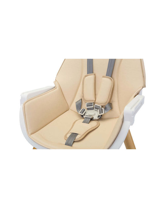 Caretero Tuva Baby Hochstuhl mit Höhenverstellbar Beige