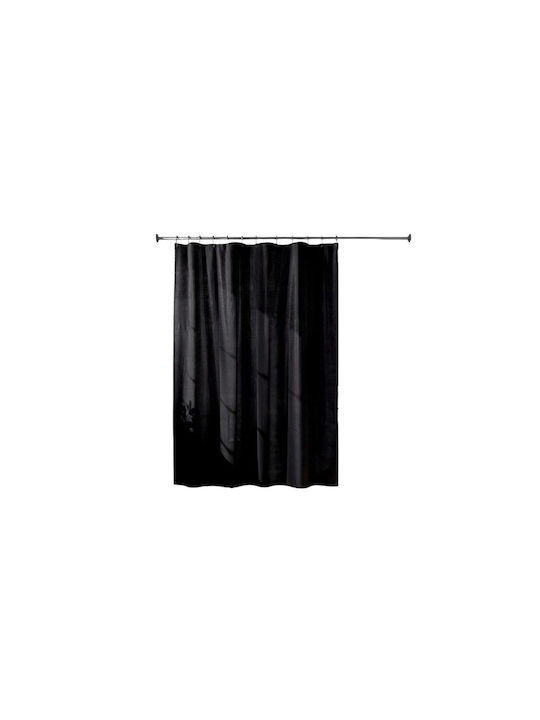 Atmosphera Κουρτίνα Μπάνιου 180x200cm Μαύρη