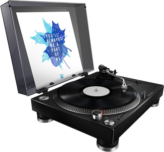 Pioneer PLX-500 PLX-500K Πικάπ με Direct Drive και Προενίσχυση Μαύρο