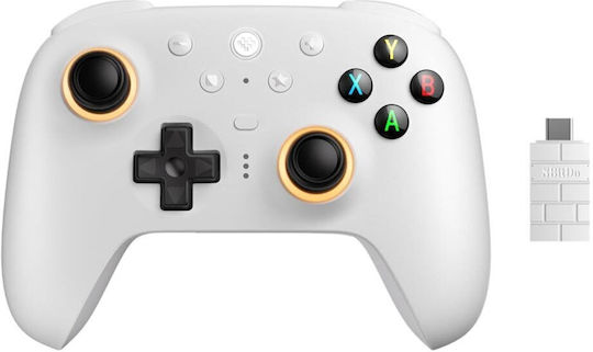 8Bitdo Ultimate 2 Ασύρματο Gamepad με Hall Effect Sticks για PC / Switch / Switch 2 Λευκό