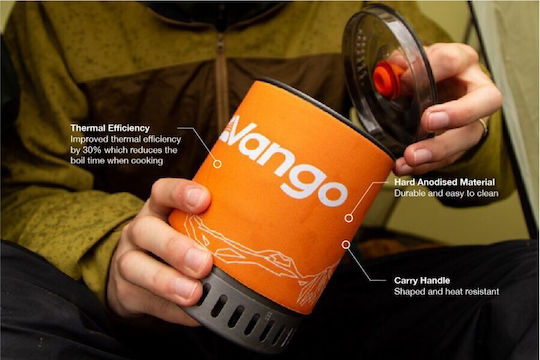 Vango Ultralight Heat Exchanger Cook Kit Rapid Boiling Cooking Utensil Orange