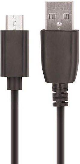 Setty Regular USB 2.0 to micro USB Cable Μαύρο 1m 1τμχ