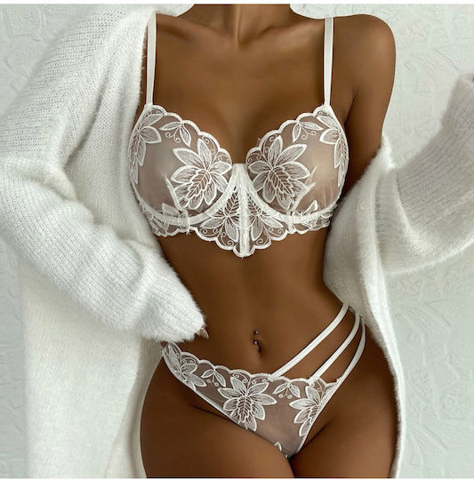 Секси Комплект Бельо Бял MOBRODEL86WHITE