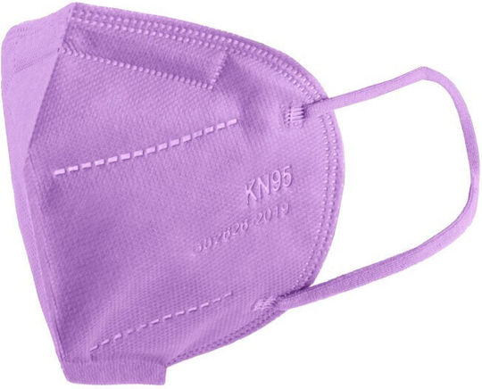 Purple 3D Non-Reusable Kn95 FFP2 5-Layer Protective Face Mask GB2626-2006 100 Pieces