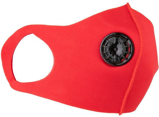Red Fashion Fabric Reusable Face Mask with Exhalation Valve