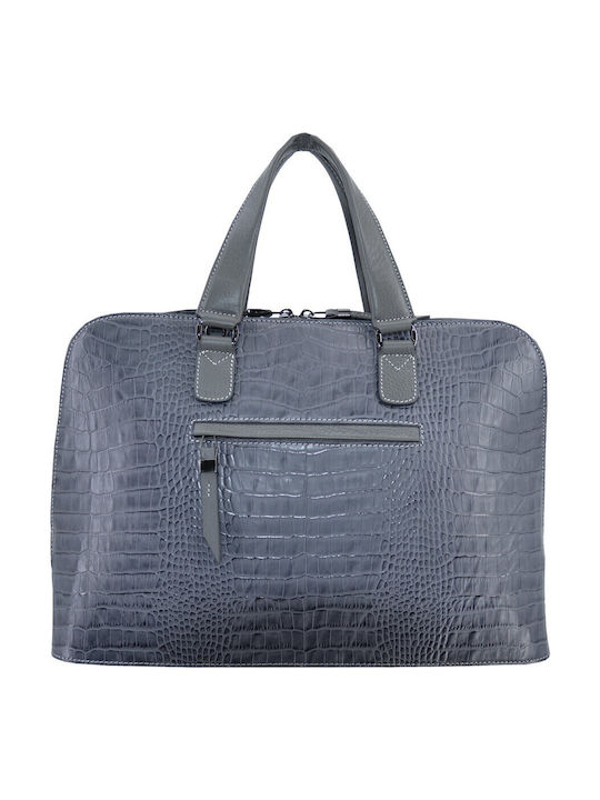 Leather 100 Leather Women's Bag Code 44s-bag-0485-359 Gray