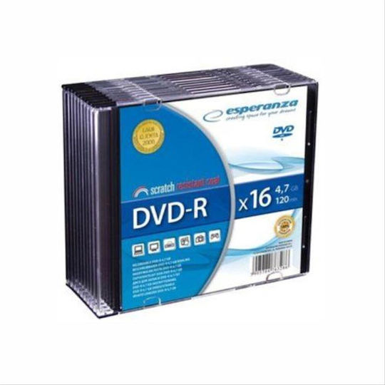 Esperanza Εγγράψιμα DVD+R 16x 4.7GB Cake Box 25τμχ