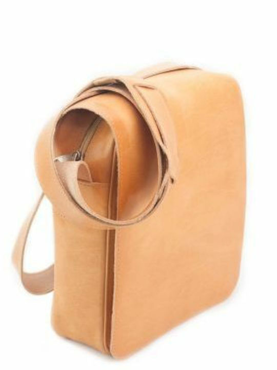 Kouros Leder Herren Tasche Schulter Cap-15 Natürliche