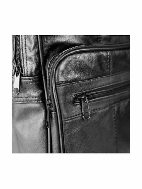 Kouros Leder Herren Schultertasche 07-1257 Schwarz