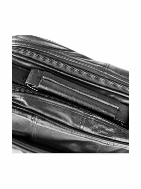 Kouros Leder Herren Schultertasche 07-1257 Schwarz