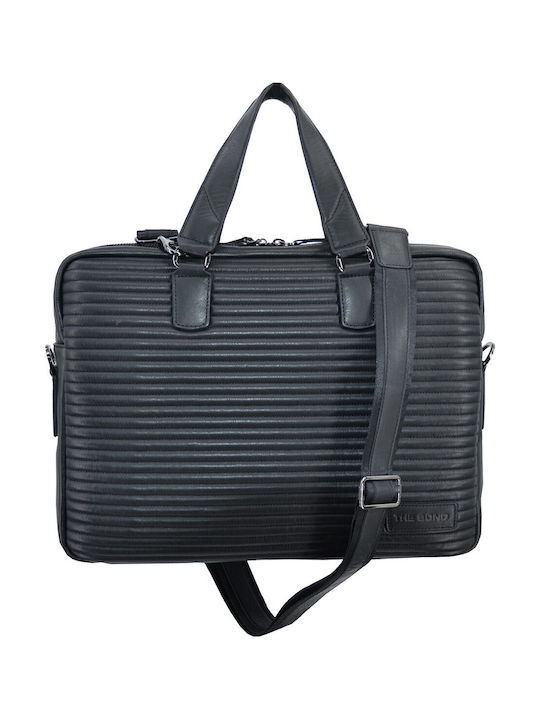 Leather 100 Δερματινη Επαγγελματικη Τσαντα Κωδικος 44s-bag-1165-1 Black