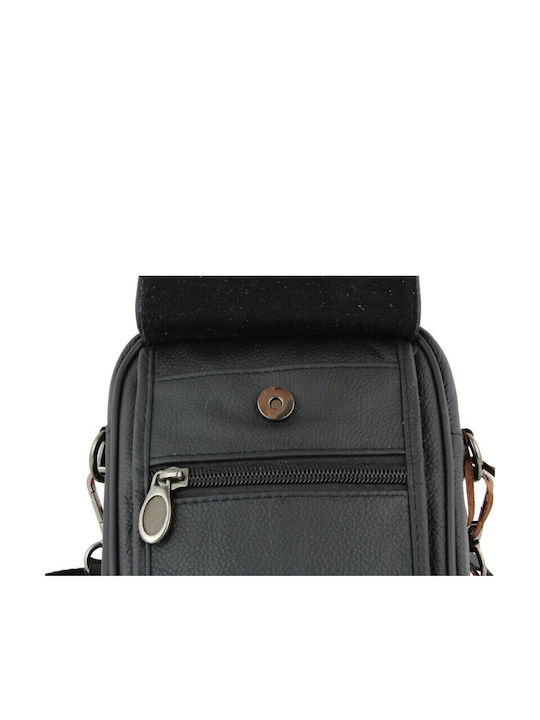 Borseta Pentru Bărbați De Talie Piele Leather Neagră Tsa.103.04.003 Annie325