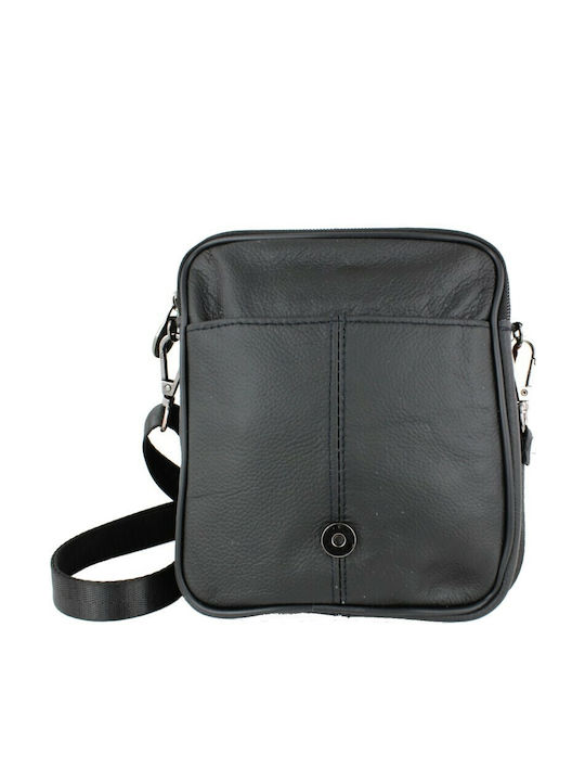 Männliche Tasche Zum Hängen Gürteltasche 15*19*6 Leder Schwarz Tsa.103.02.008 Annie088