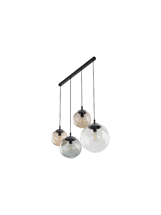 TK Lighting Κρεμαστό Φωτιστικό Μαύρο Ράγα 87εκ.