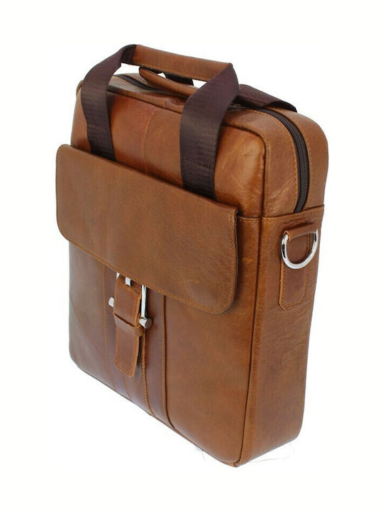 Men's Handbag Shoulder Annie Leather Genuine Brown Light Olive Tsa.101.03.02.182 0991
