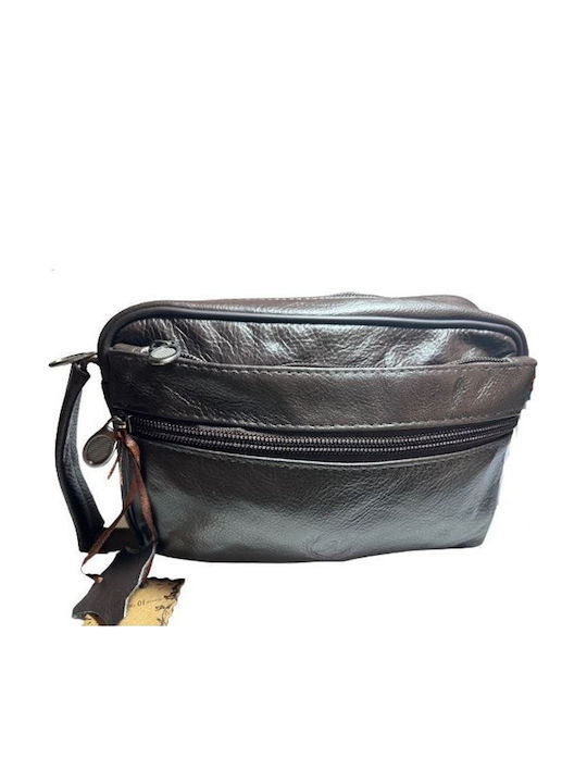 Leather Men's Hand Brown Handbag
