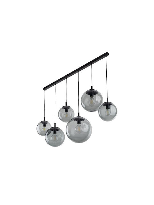 TK Lighting Pendant Light Black Rail with Socket E27 130x150cm