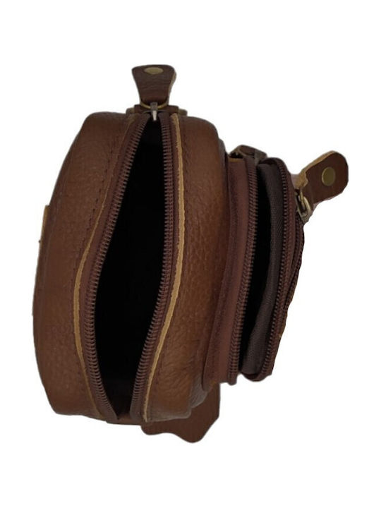 Herren Tasche Aus Leder Braune 3127 Vstore