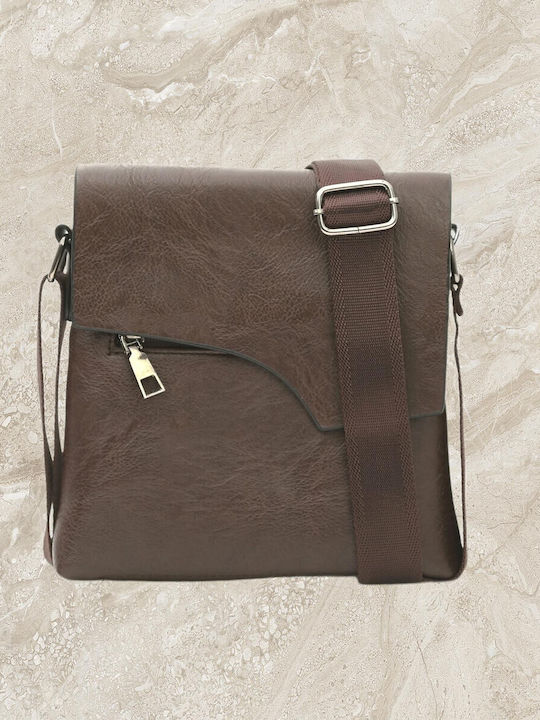 Men's Small Bag Synthetic Leather Brown 3146
