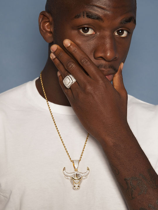 Ghetto Charm Zodiac Sign Taurus with Zircon