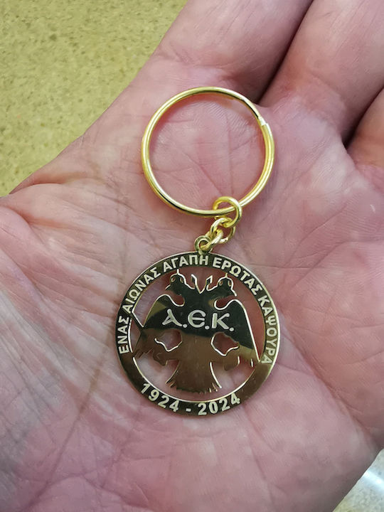Anniversary Keychain AEK Gold Plated 100 Years