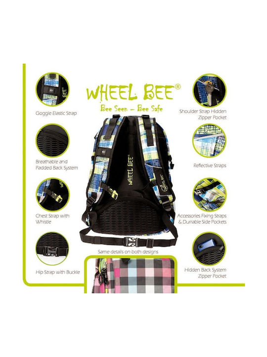 Led Wheelbee Nacht Sicht Camouflage Hellblau Rucksack