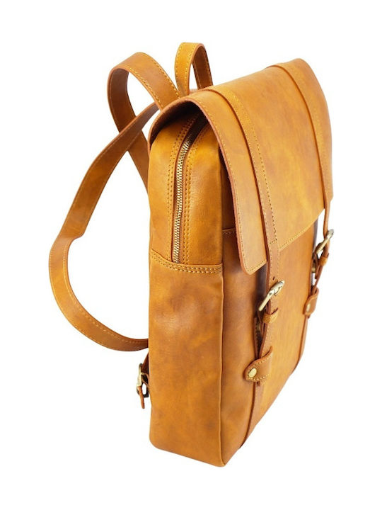 Δερμάτινο Σακίδιο Πλάτης Mybag 60-7134 Camel Καμελ