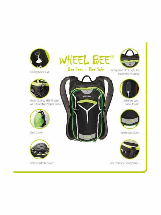 Σακίδιο Πλάτης Led Wheelbee Bike Stelvio Black